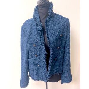 Weill Paris Navy Tweed Blazer